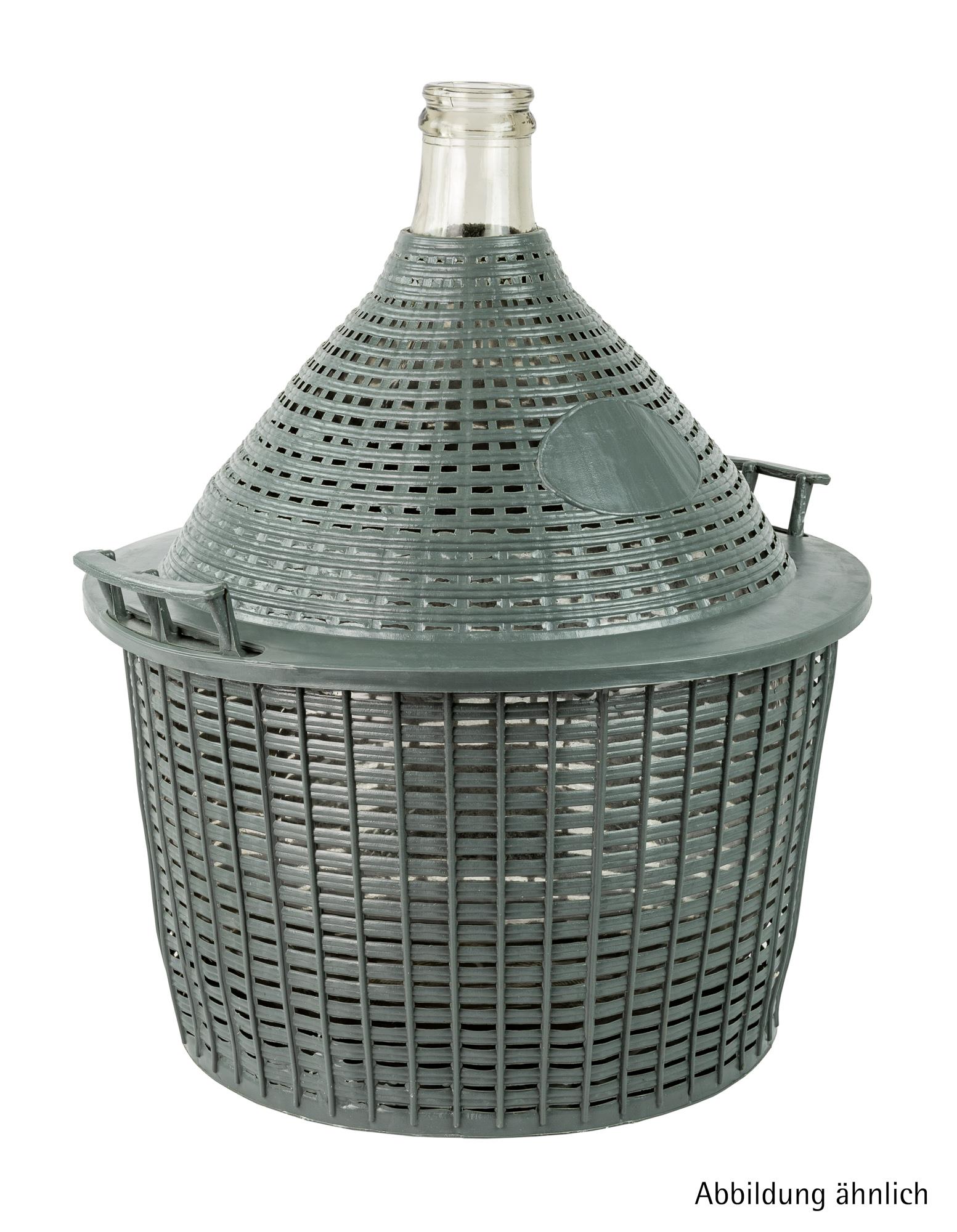 Glasballon 25l mit Kunststoffkorb