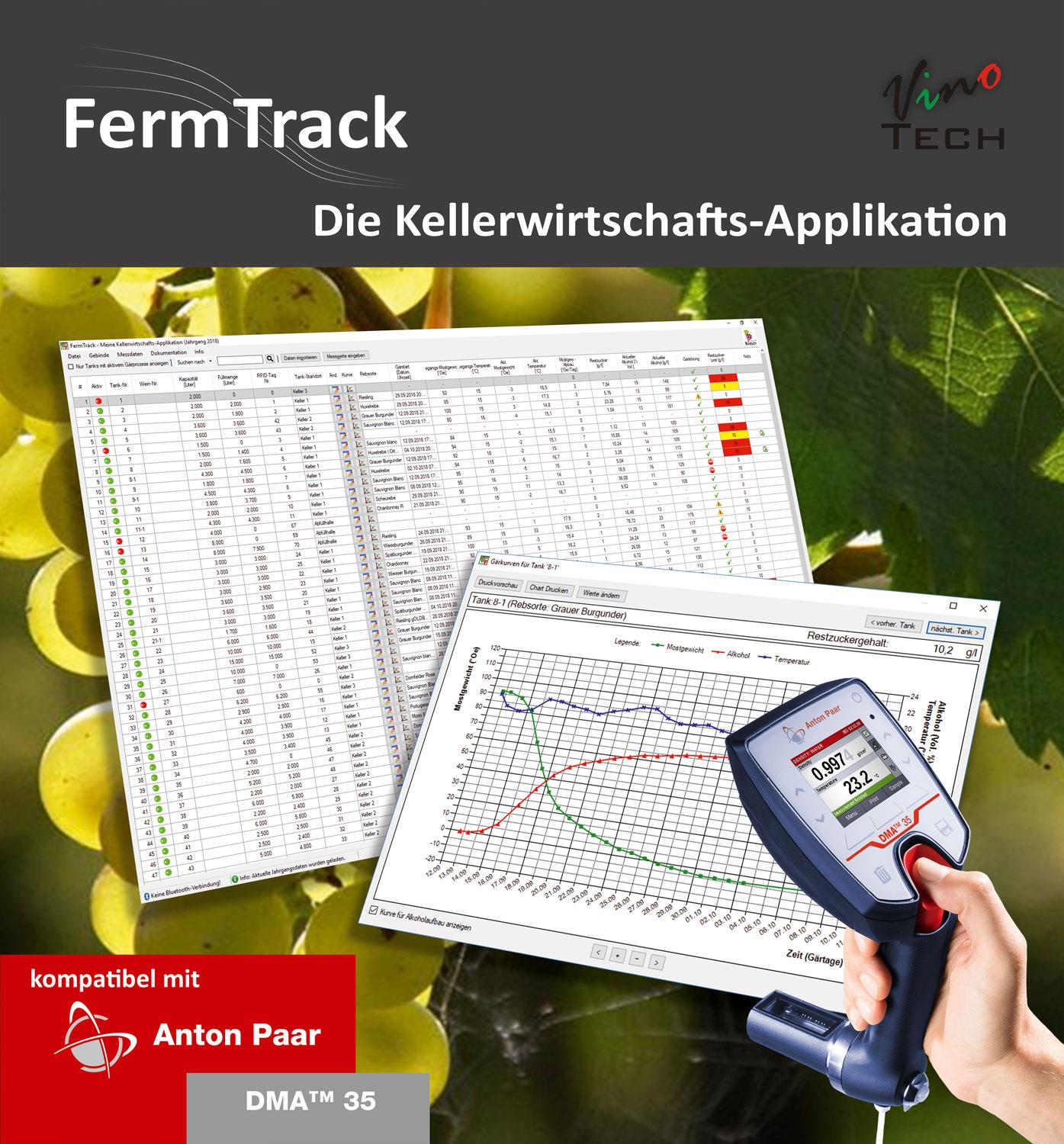 Vino Tech-FermTrack Keller-App Basis