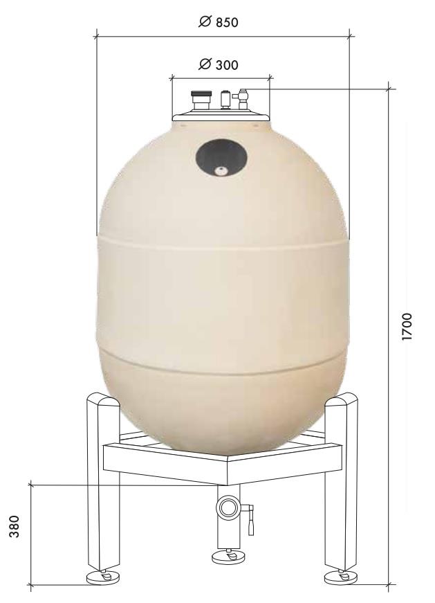 CLAYVER Keramikfass 400 l Typ Galatea 05