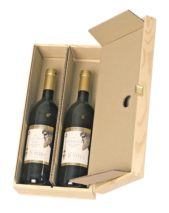 Holz-Präsentkassette 2 Fl.