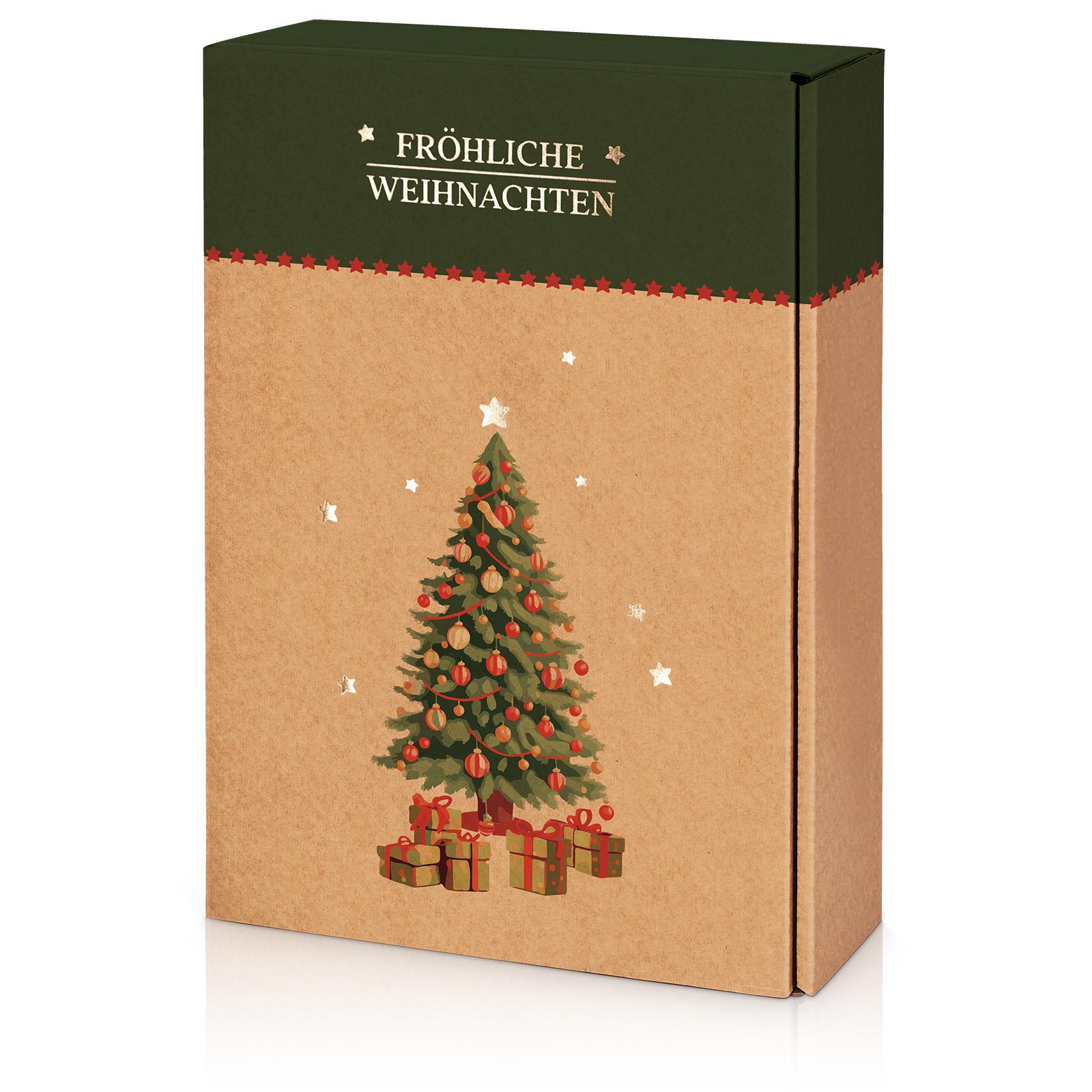 Geschenkkarton Fröhl. Weihnachten 3 Fl.