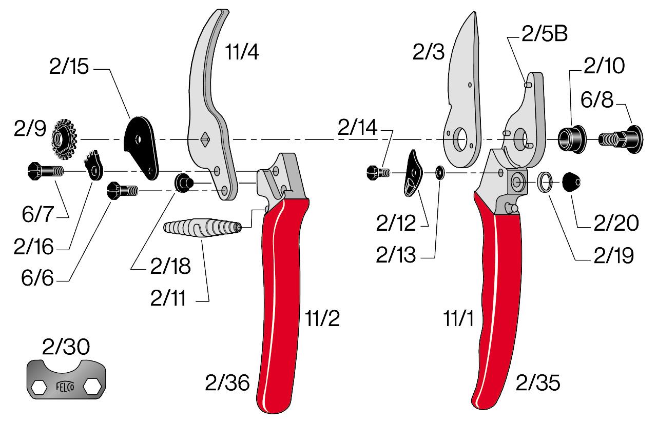 Gegenklinge für Felcoschere 2+4+11