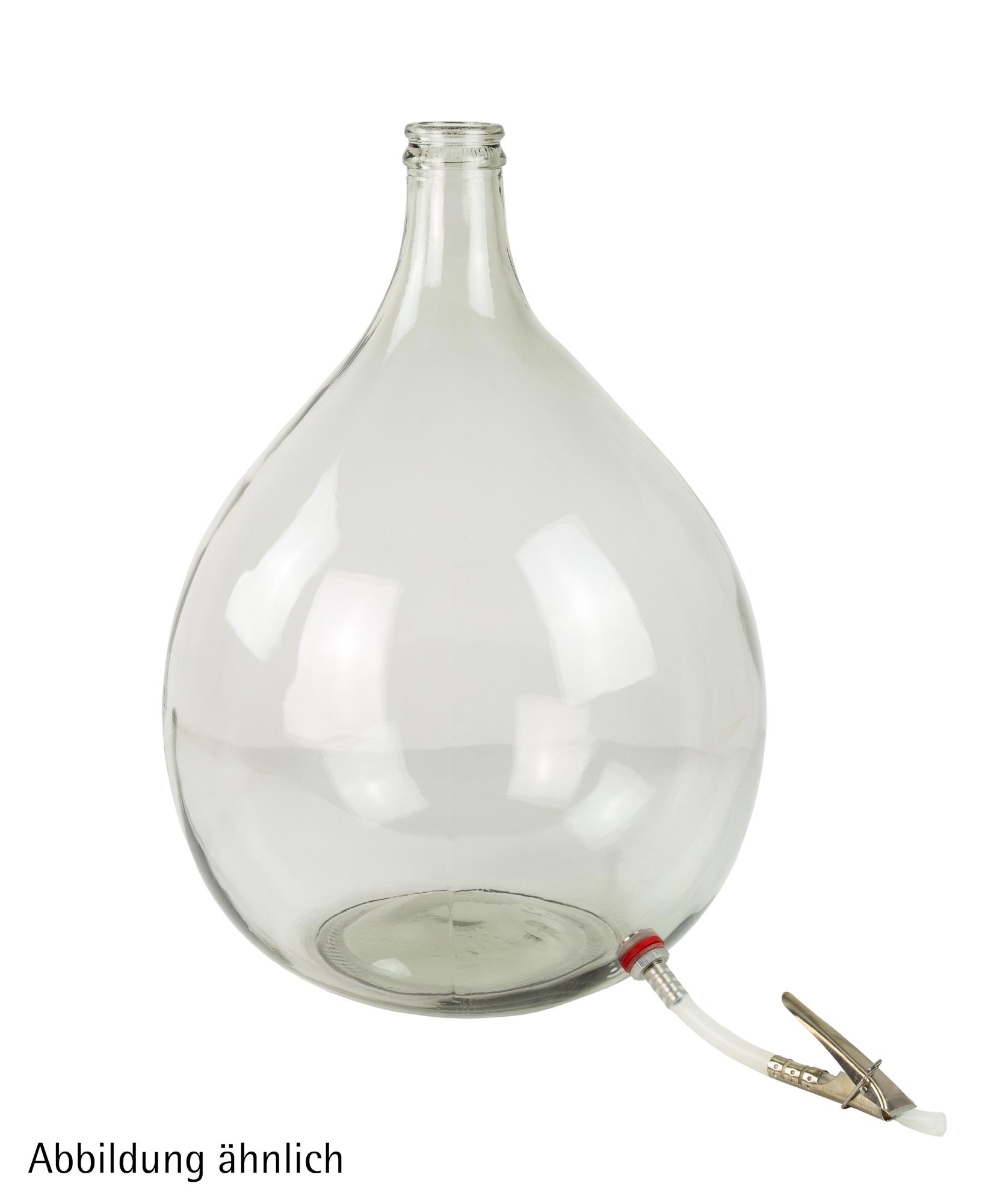 Glasballon 15l mit Schlauch und Klemme