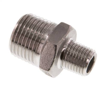 Reduzier-Nippel 1/2¨ AG-1/4¨ AG VA