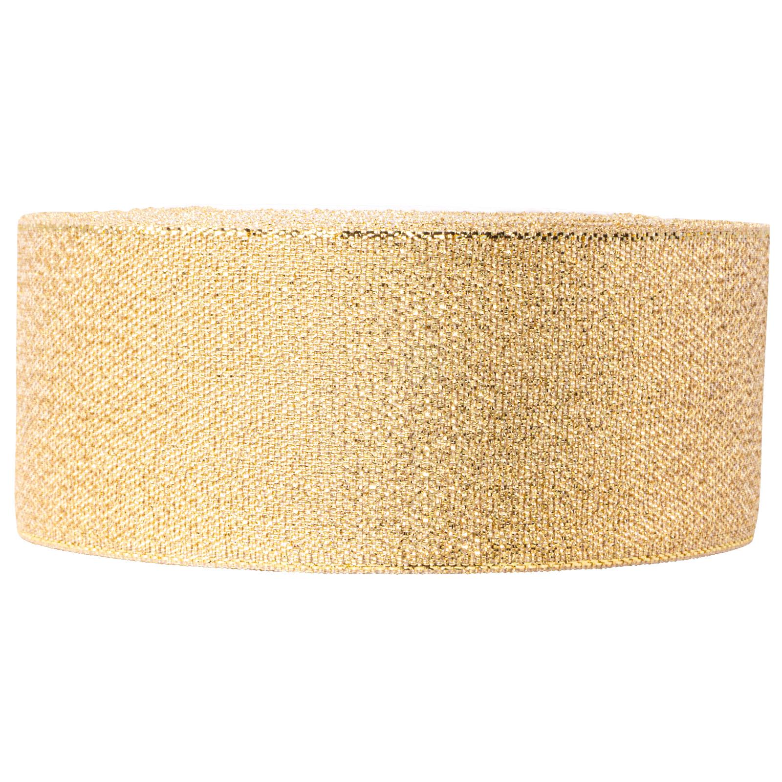 Geschenkband Lurex Gold 40 mm