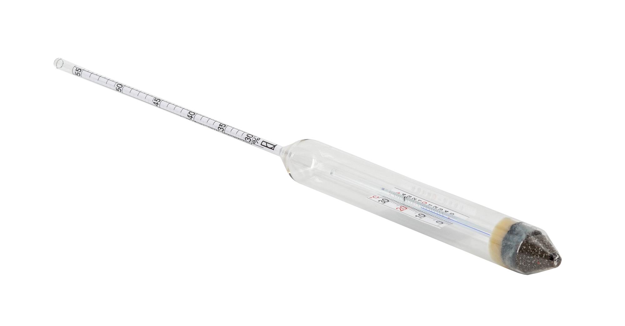 Alkoholometer 30-55:0,5 % vol MIT Therm.