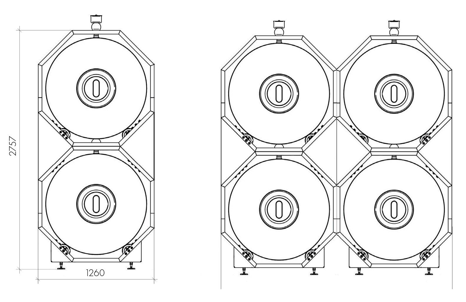 CLAYVER Winery Sys. 2x 850 l Atlante 2/2