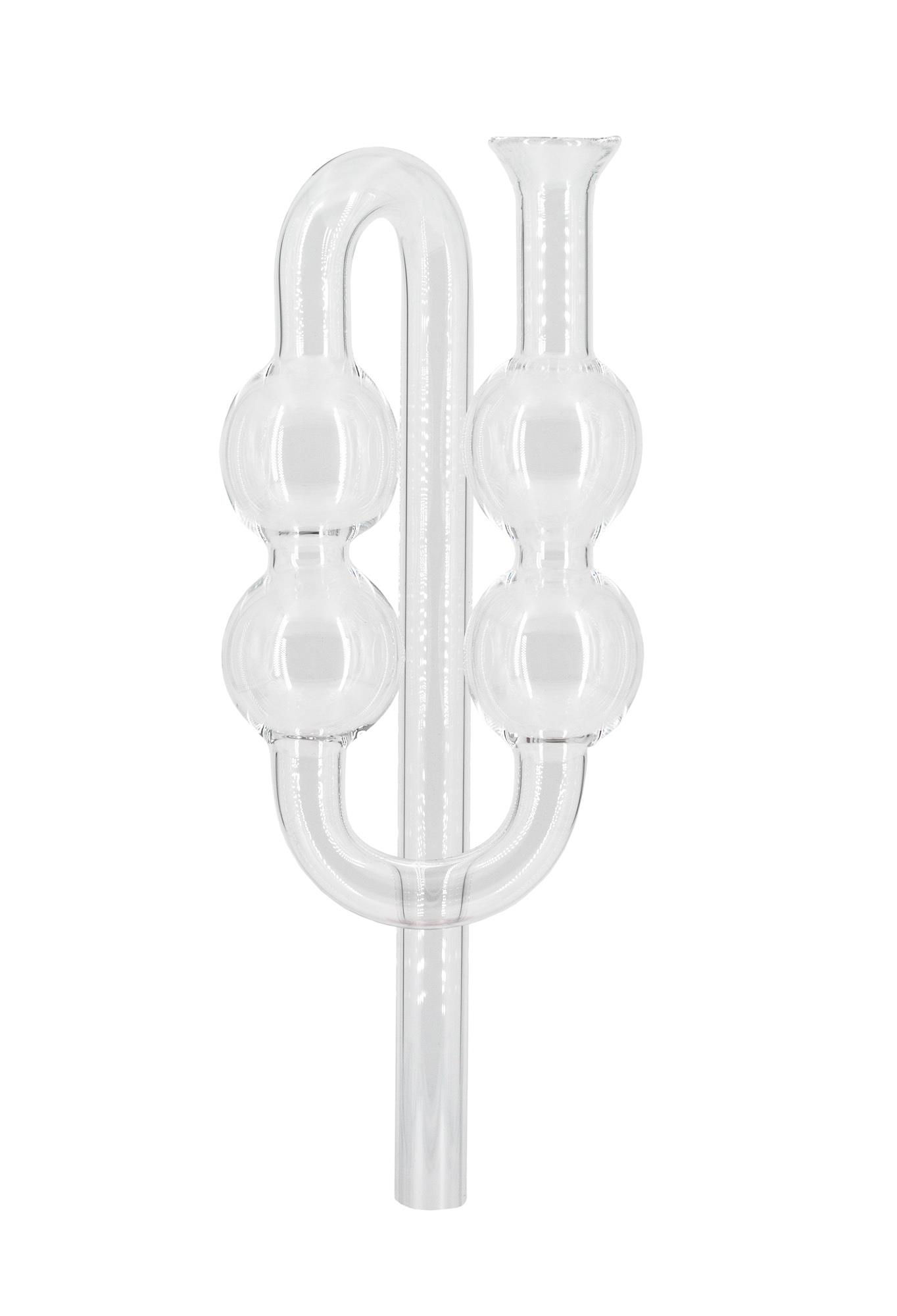 Gärröhre Glas 4 Kugeln 18 mm gerade