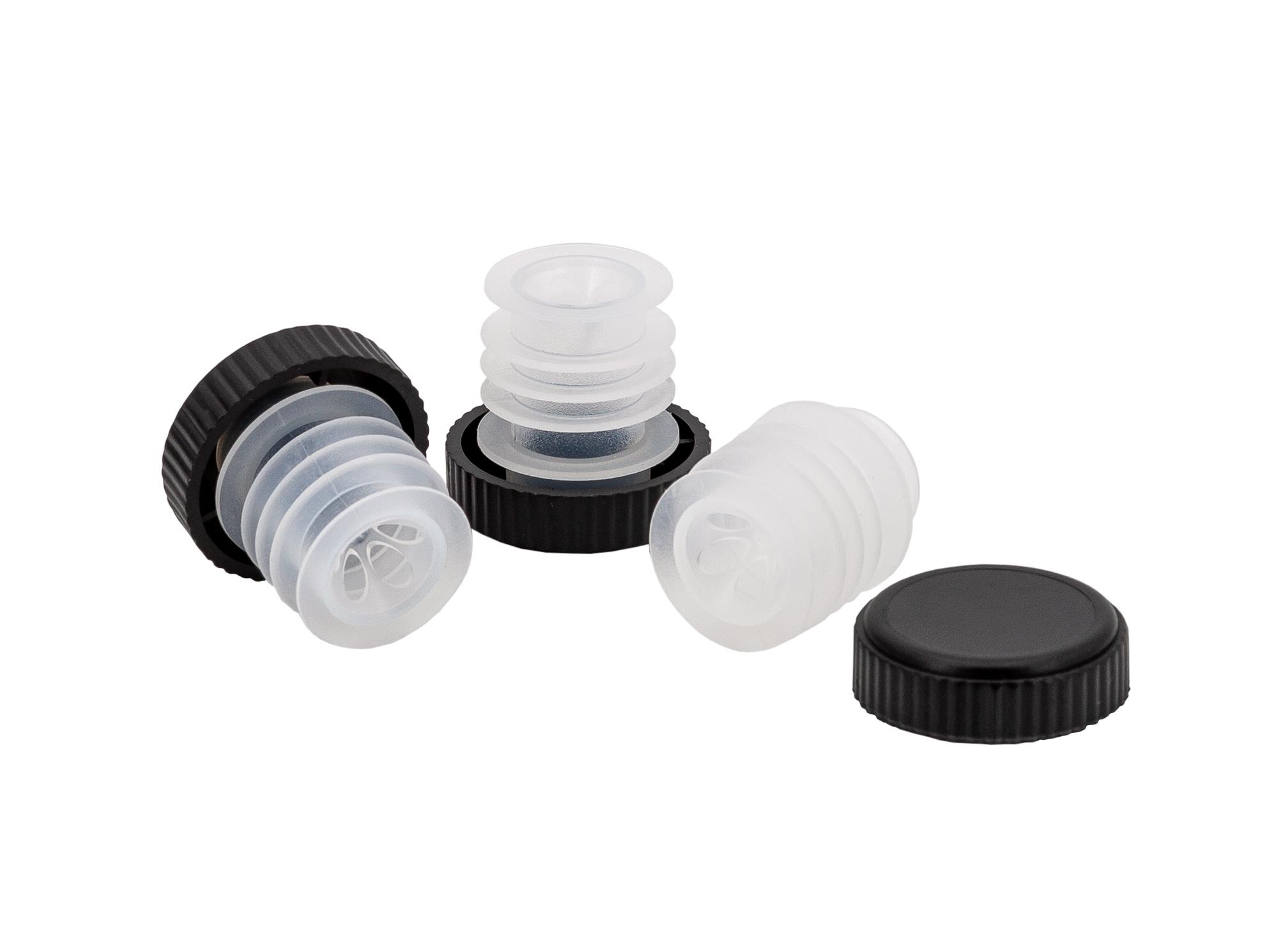 Ausgießer-Stopfen Schwarz LCW+1,0l 21mm