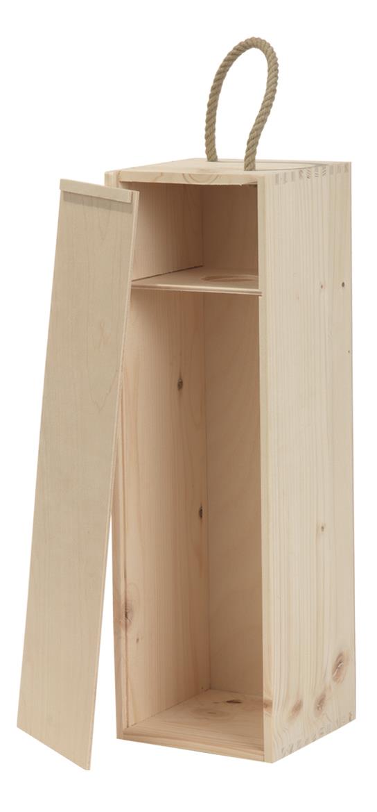 Holzkiste 1x1,5 l. Wein Holzdeckel